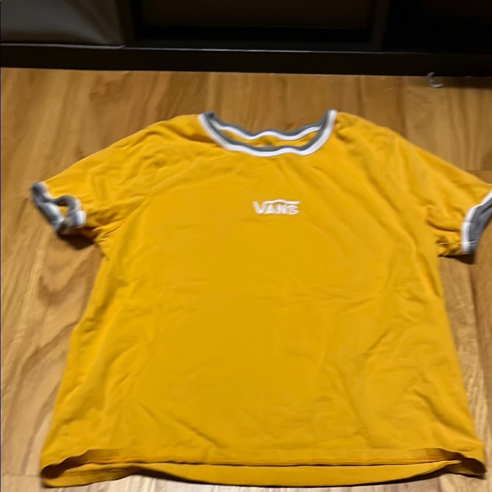 Vans Yellow T-Shirt with Gray Trim